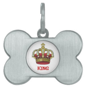 Placa Para Mascotas Rey Personalizar