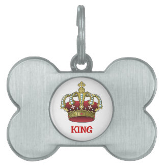 Placa Para Mascotas Rey Personalizar