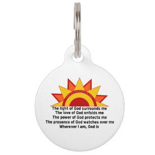 Placa Para Mascotas Rezo de la protección