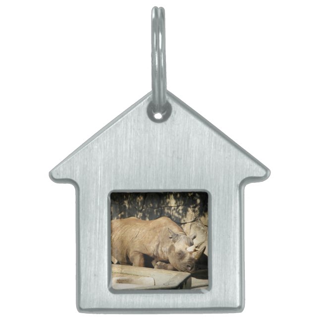 Placa Para Mascotas Rhino durmiente (Frente)