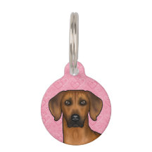 Rhodesia Ridgeback Perro Cabeza De Amor Rosa