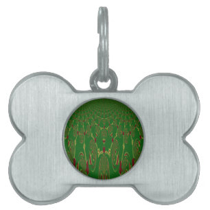 Placa Para Mascotas Robots verdes