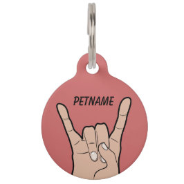 Placa Para Mascotas ROCA EN etiquetas de encargo del mascota