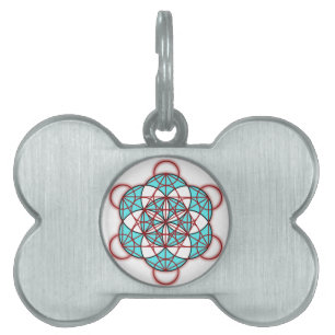 Placa Para Mascotas Rojo de Metatron