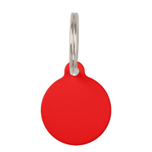 Placa Para Mascotas Rojo de neón sólido