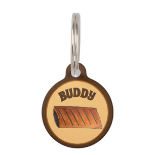 Placa Para Mascotas Rollo De Salchicha Británico Pastelería Salada Per