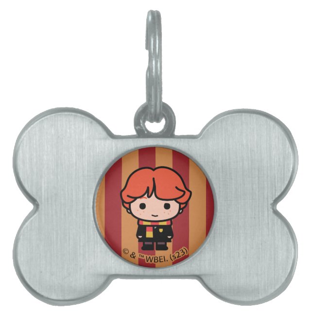 Placa Para Mascotas Ron Weasley Cartoon Character Art (Frente)