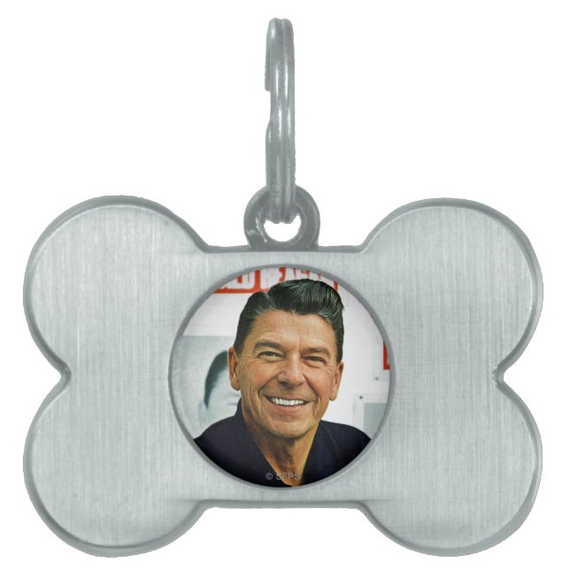 Placa Para Mascotas Ronald Reagan (Frente)