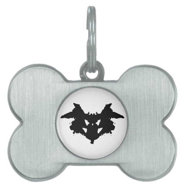 Placa Para Mascotas Rorschach Inkblot (Frente)
