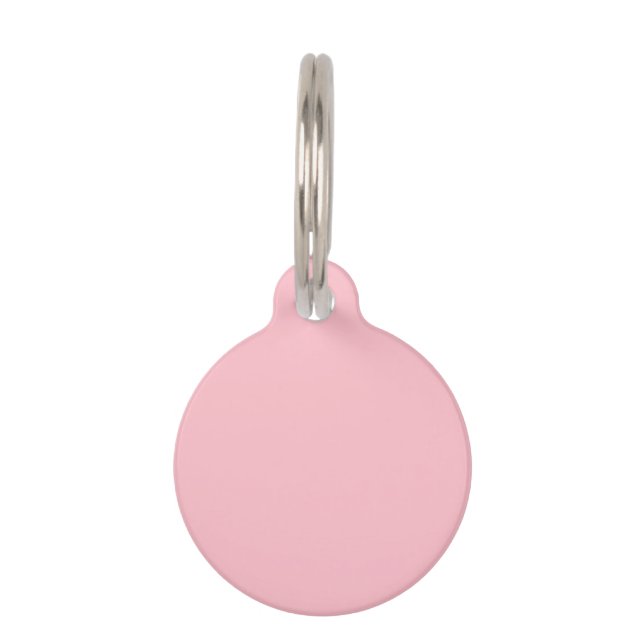 Placa Para Mascotas Rosa (Anverso)