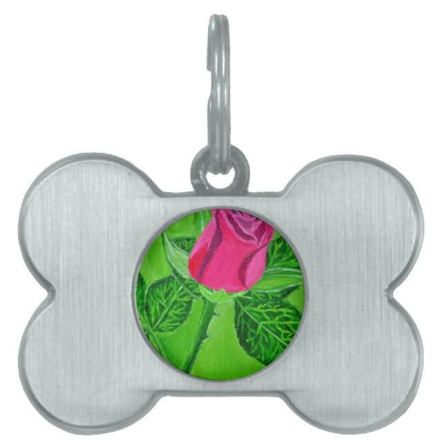 Placa Para Mascotas Rosa 1a (Frente)