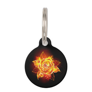 Placa Para Mascotas Rosa de incendios en auge