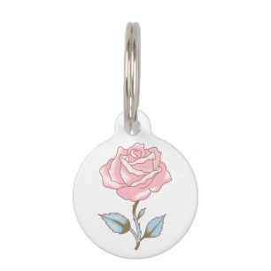 PLACA PARA MASCOTAS ROSA DE ROSA