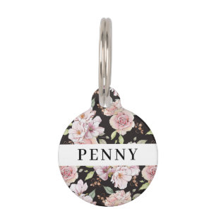 Placa Para Mascotas Rosa rosa romántico