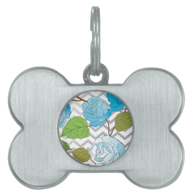Placa Para Mascotas Rosas 14 (Frente)