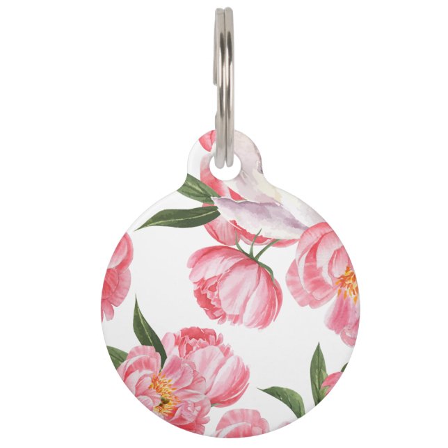 Placa Para Mascotas Rosas Hermosas (Anverso)