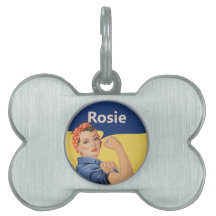 Rosie the Riveter Pet ID Tag