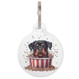 Placa Para Mascotas Rottweiler Dog Movie Popcorn Bucket