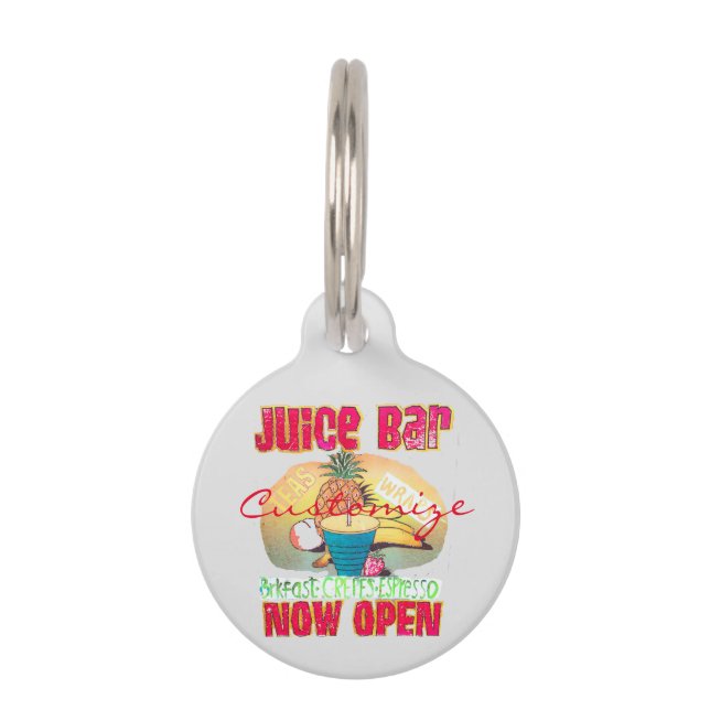 Placa Para Mascotas Rótulo de barra de jugo Thunder_Cove (Anverso)