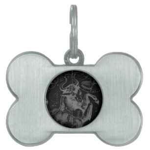 Placa Para Mascotas Rótulo Taurus Constellation Hevelius alrededor de