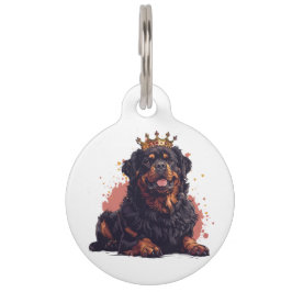 Placa Para Mascotas Royal Rottweiler Dog Queen Crown