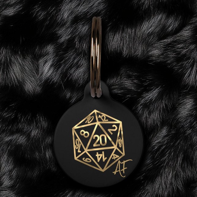 Placa Para Mascotas RPG Crit AF | Dados de juego de PnP de la fantasía (Subido por el creador)