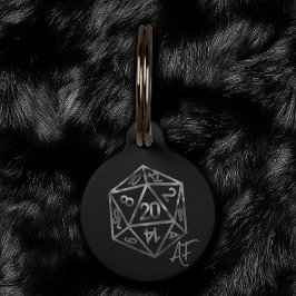 Placa Para Mascotas RPG Crit AF | Dice el jugador de mesa de la vieja 