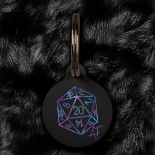 Placa Para Mascotas RPG Crit AF   Nebula Fantasy Tabletop Gamer Dice