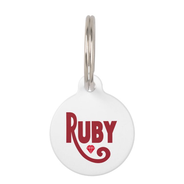 Placa Para Mascotas Ruby (Anverso)