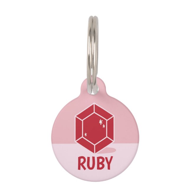 Placa Para Mascotas Ruby (Anverso)