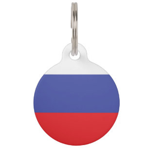 Placa Para Mascotas Rusia Bandera Emblema