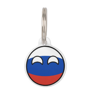 Placa Para Mascotas Rusia Geeky que tiende divertida Countryball