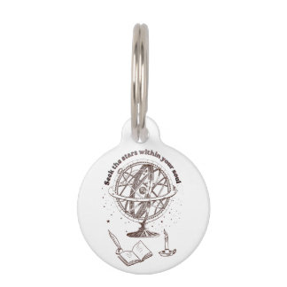 Placa Para Mascotas Sabiduría del Alma Celestial | Esfera Armilar Vint