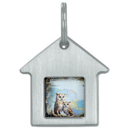 Placa Para Mascotas Sabse owls