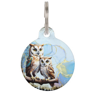 Placa Para Mascotas Sabse owls