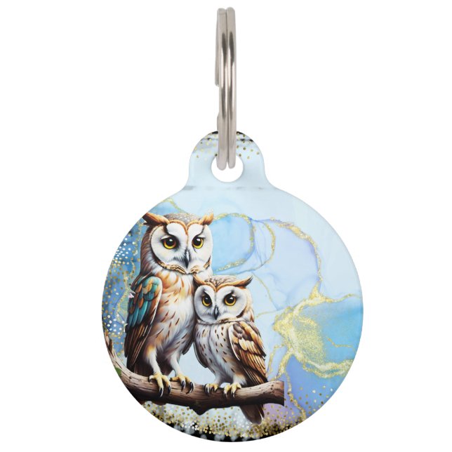 Placa Para Mascotas Sabse owls (Anverso)