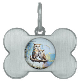 Placa Para Mascotas Sabse owls