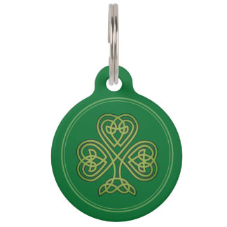 PLACA PARA MASCOTAS SAINT PATRICKS CELTIC CROSS GREEN