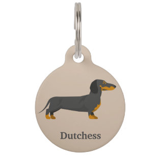 Placa Para Mascotas Salchicha Personalizado