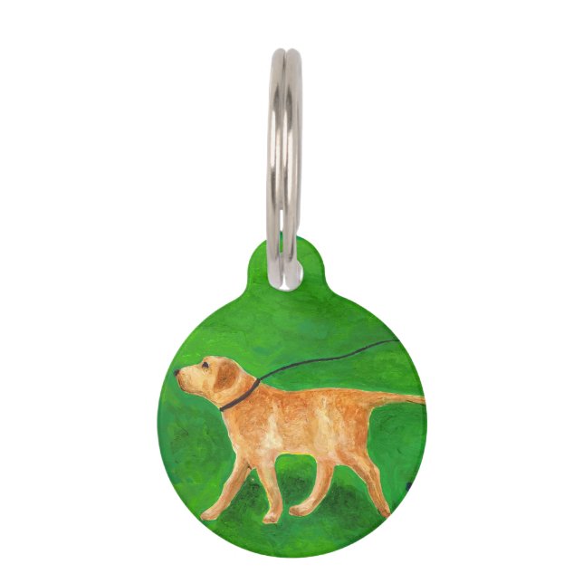 Placa Para Mascotas Salir caminando por el perro (Anverso)