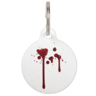 Placa Para Mascotas salpicadura cuarta de la sangre