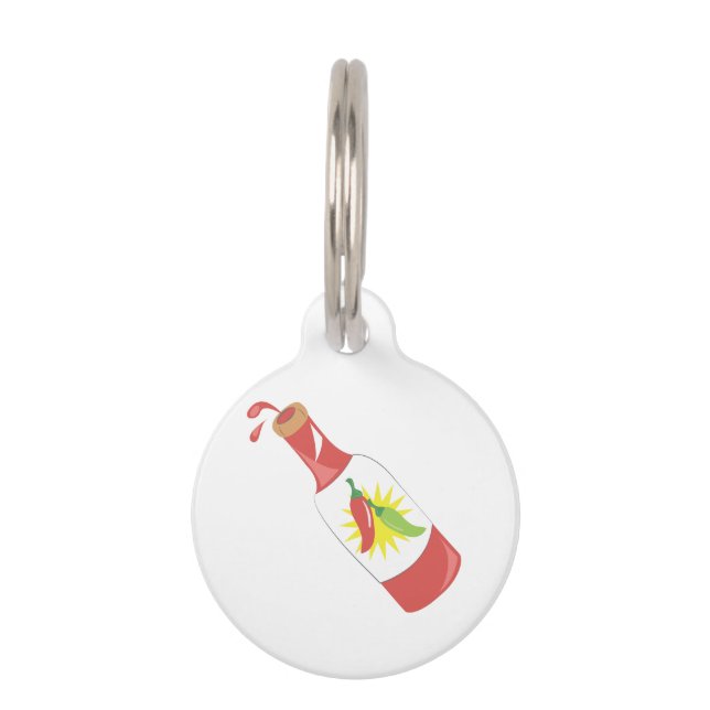 Placa Para Mascotas Salsa caliente (Anverso)