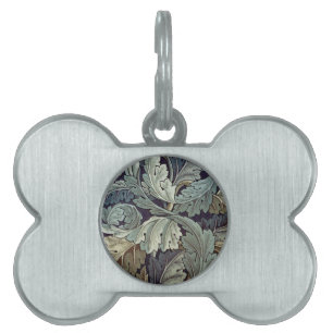 Placa Para Mascotas Saltos de fondo de William Morris Acanthus