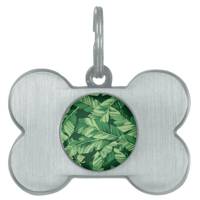 Placa Para Mascotas Saltos de plátano 2 (Frente)