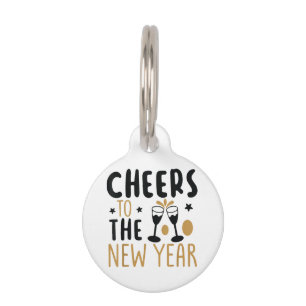 Placa Para Mascotas Saludos A La Bebida De Vino De Cuenta regresiva De