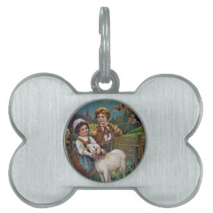 Placa Para Mascotas Saludos de Pascua 1908