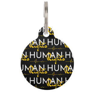 Placa Para Mascotas Salvamento de los derechos humanos