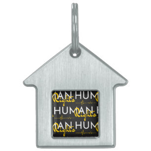 Placa Para Mascotas Salvamento de los derechos humanos