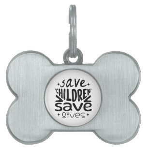 Placa Para Mascotas Salvar vidas de niños salvar vidas