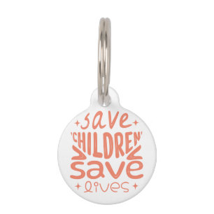 Placa Para Mascotas Salven niños, salven vidas